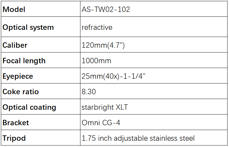 TW02-102 Astronomical Telescope detail photo 3